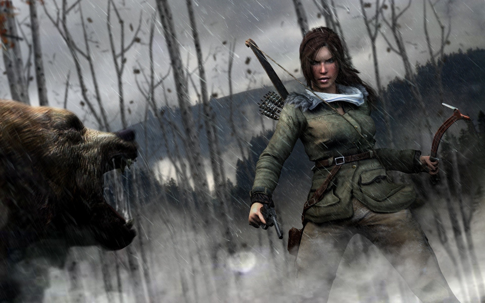 tomb raider inverno frio neve sozinho adulto ao ar livre batalha