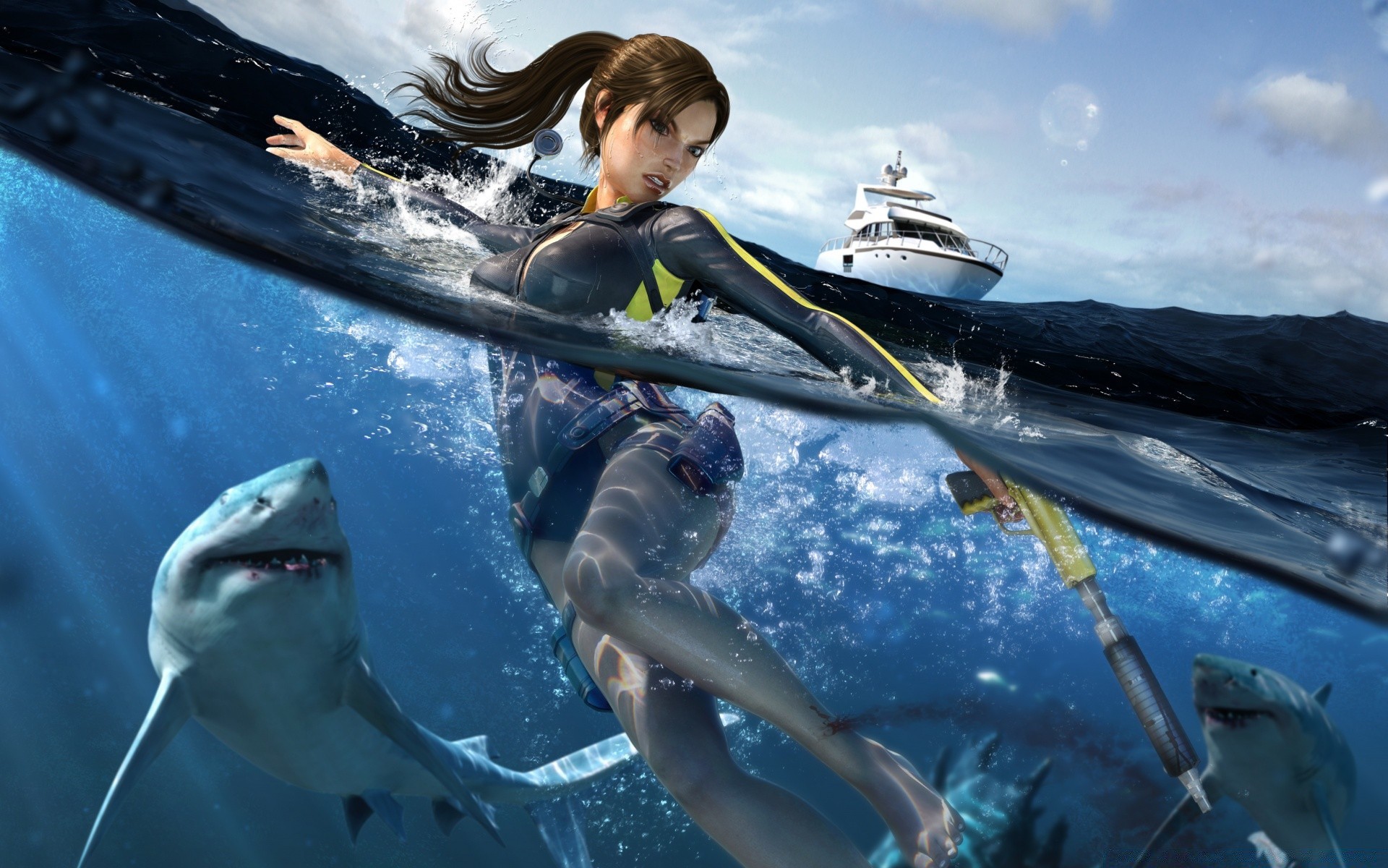 tomb raider auto acqua singolo sport acquatici tempo libero viaggi adulto sistema di trasporto all aperto uomo subacqueo azione