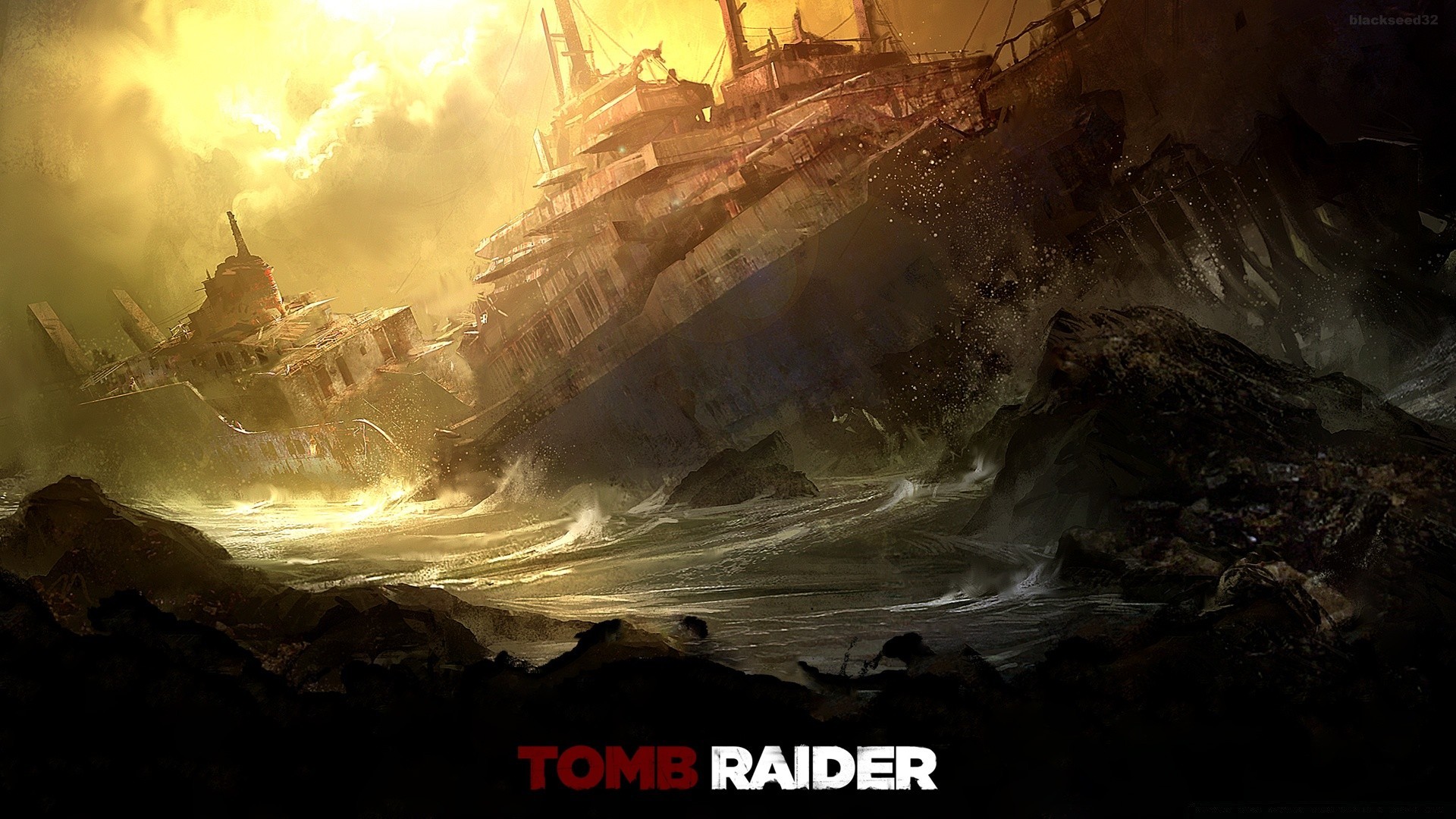 tomb raider eau détresse sombre voyage à l extérieur fumée