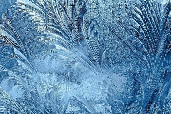 Fancy frosty pattern on the glass