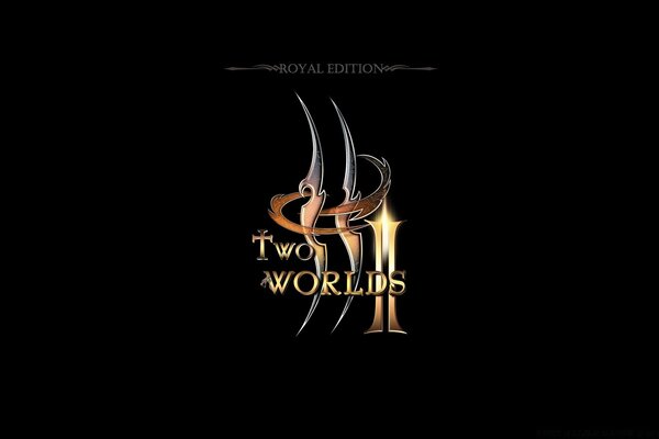 Logo two worlds su sfondo scuro