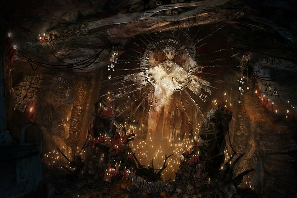 The cave scene from tomb raider