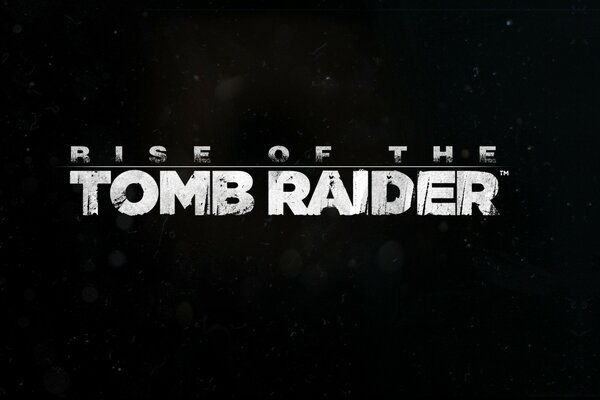 Білий напис tomb raider на чорному тлі