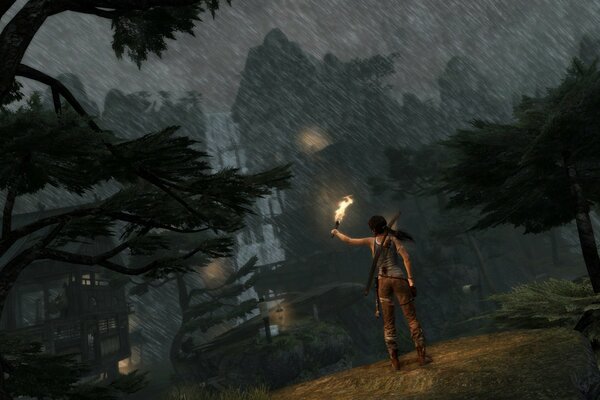 Gloomy screen during bad weather in tomb raider