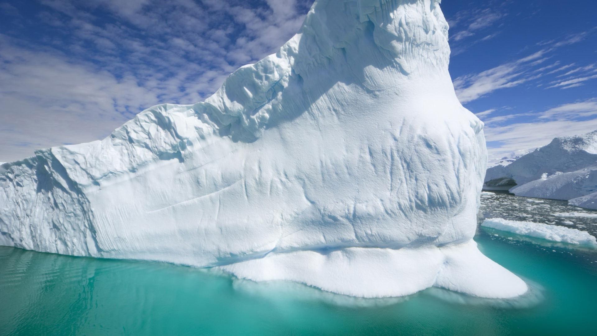 вода айсберг лед гора снег природа скачать