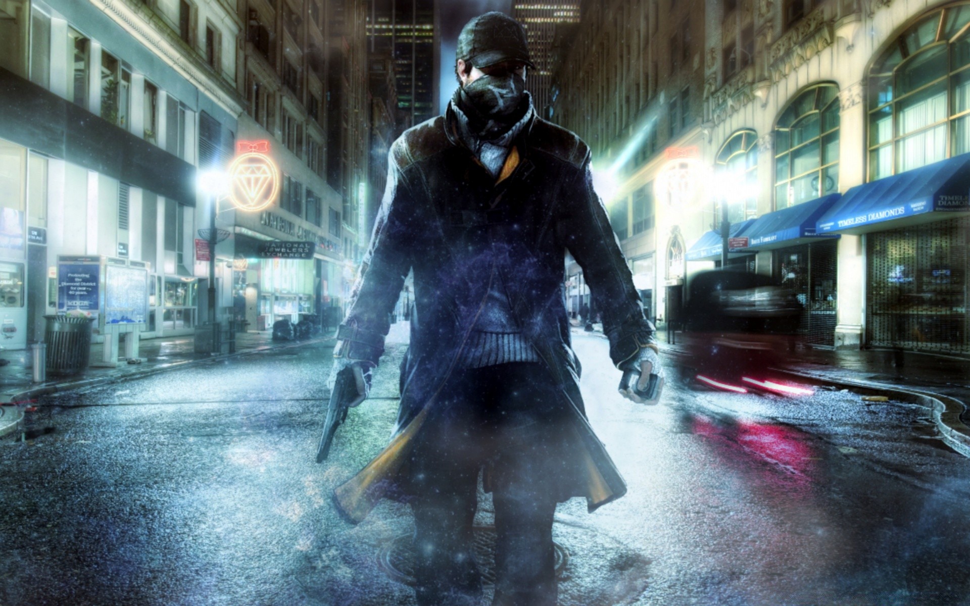 watch_dogs көше қала жаңбыр бұлыңғырлық қалалық жол