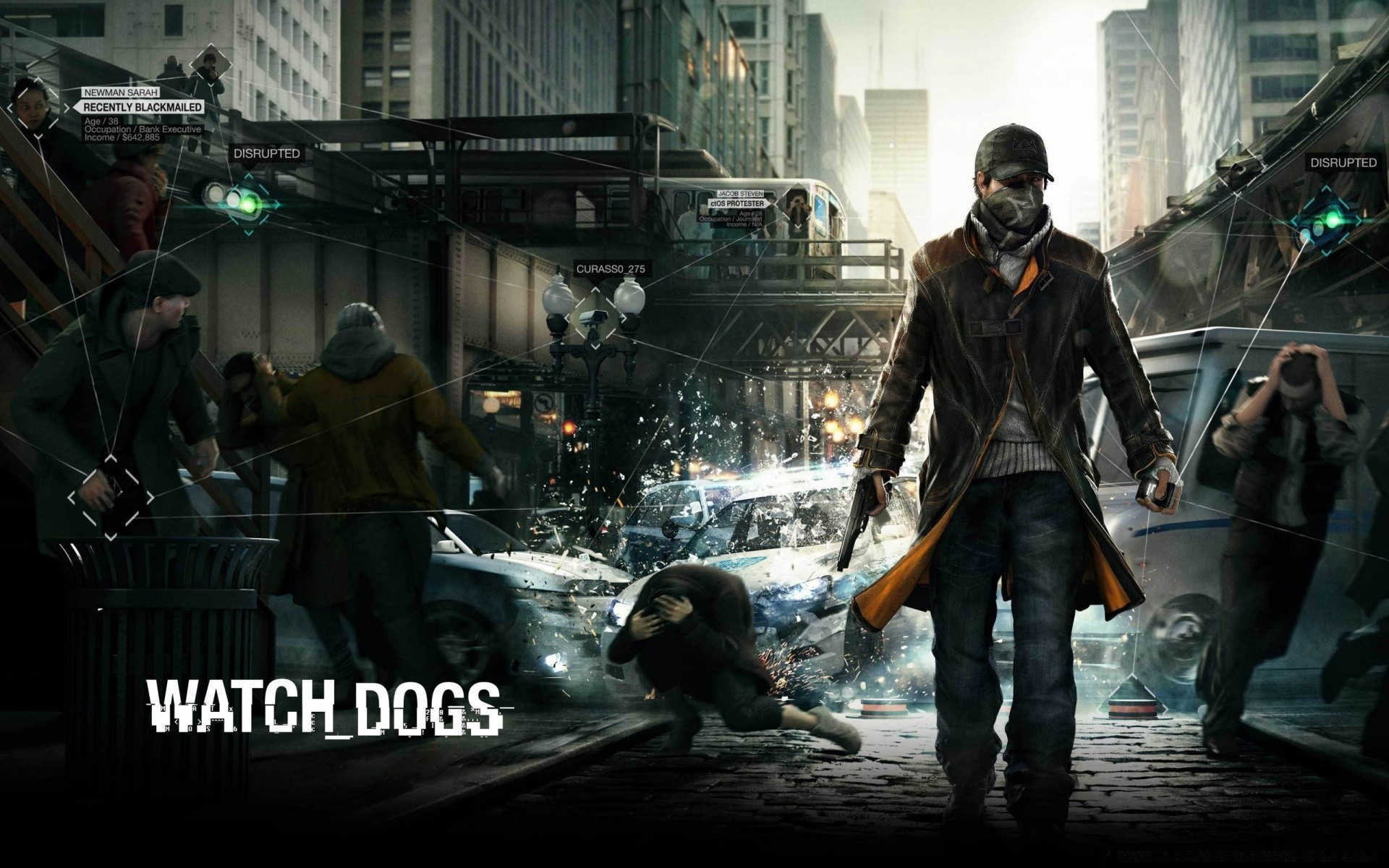 watch_dogs ересек топ бүлік полиция шайқас қылмыс әйел кию қала адам апат көше көлік