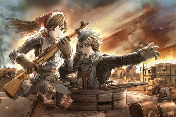 Аниме valkyria chronicles искусство рисование