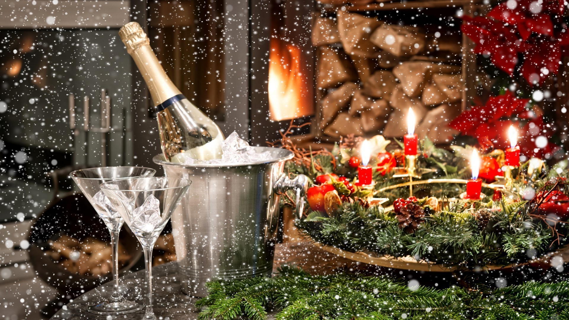 новый год праздник рождество участник шампанское вина ева стекло пить зима золото алкоголь украшения отпуск традиционные игристое