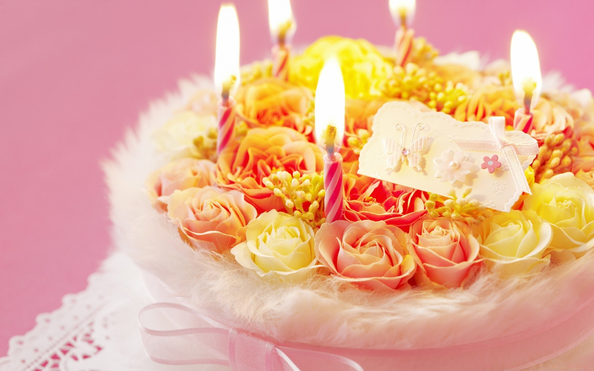 birthday candle flower wedding celebration romantic love cake decoration rose close-up desktop romance food