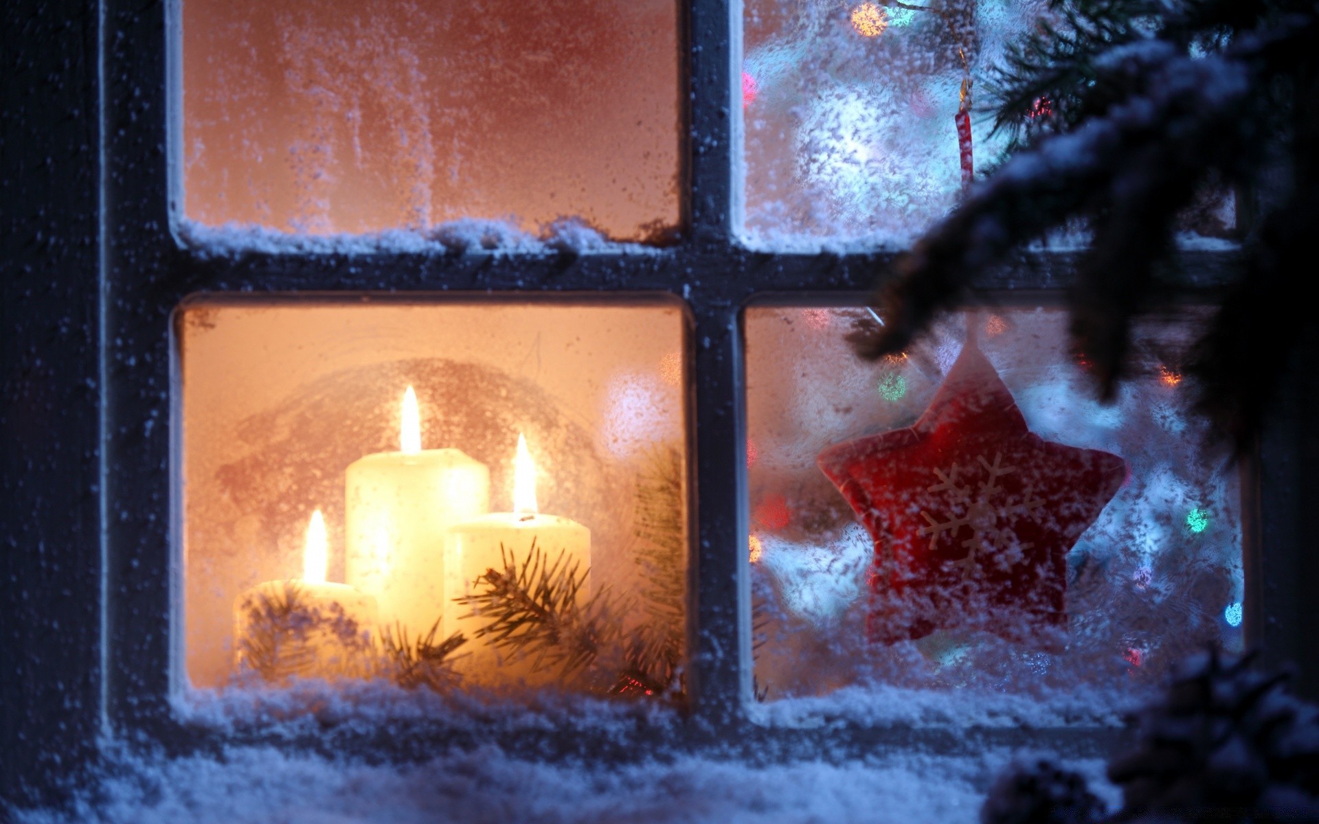 weihnachten flamme fenster licht winter malerei