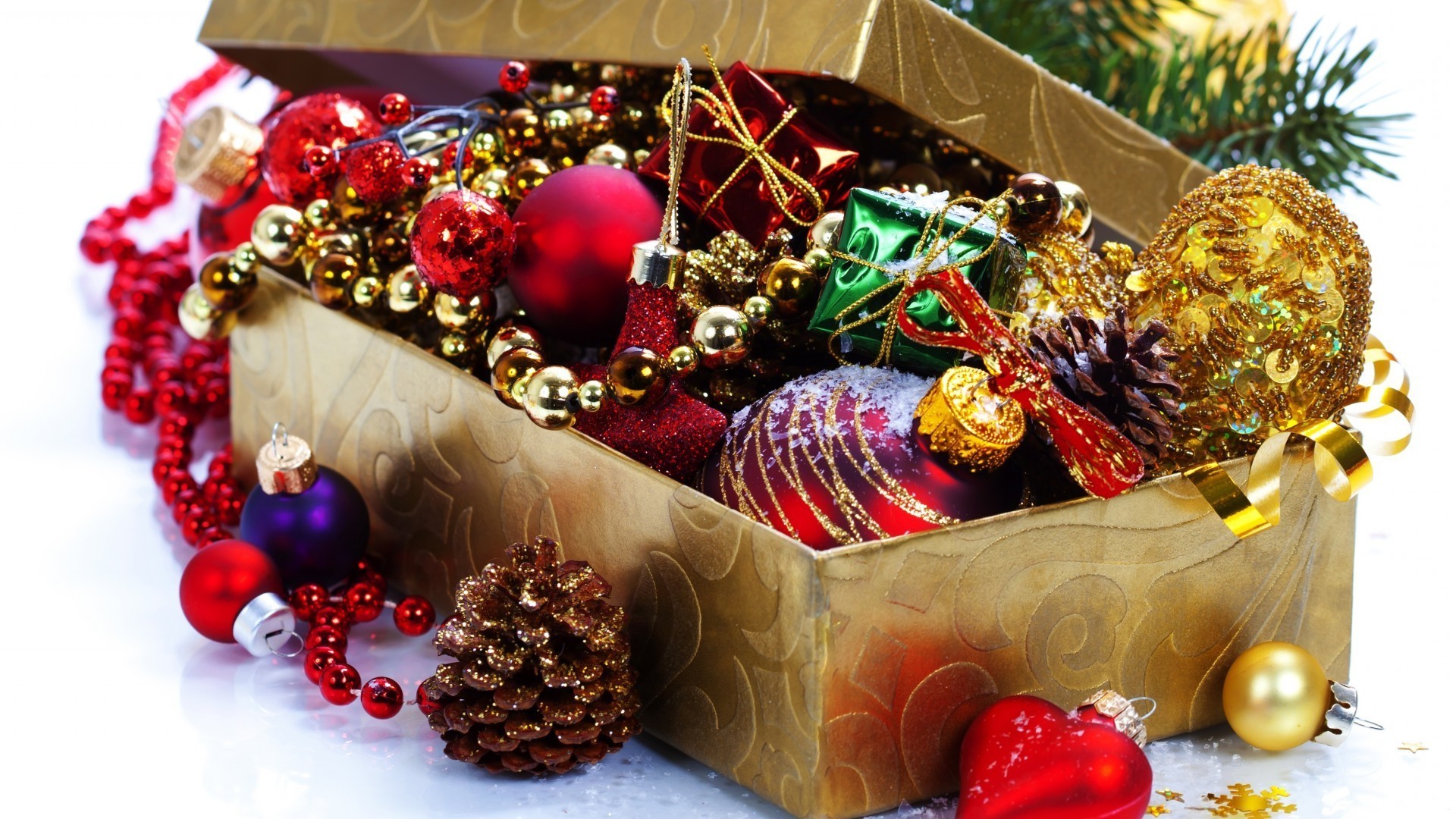 новый год рождество украшения праздник подарок зима нить коробка золото светит мяч традиционные лук рабочего стола шоколад