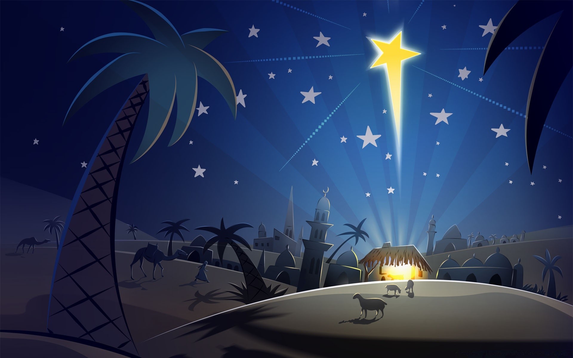 natale luna illustrazione desktop vacanza luce sera inverno cielo