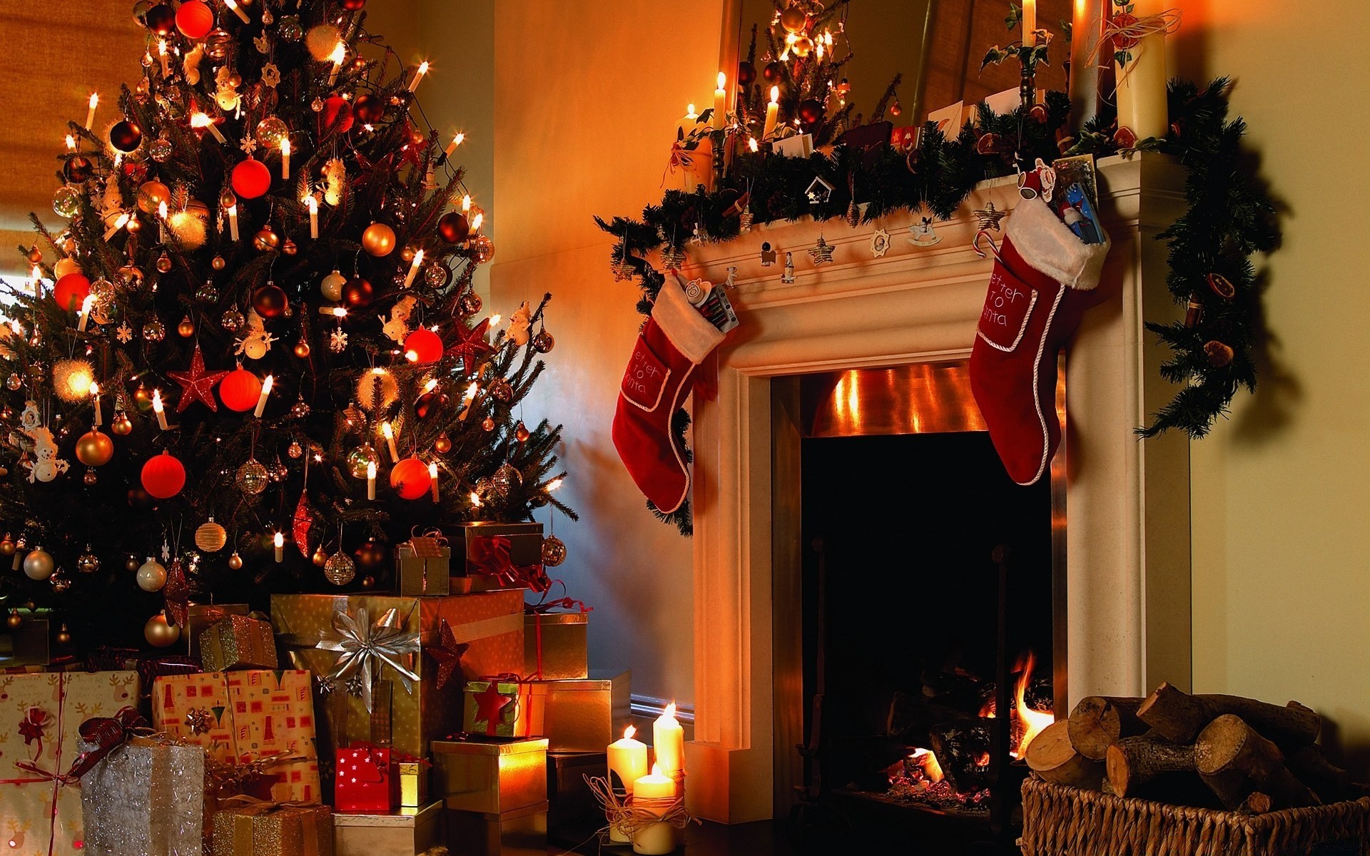 рождество, праздник, зима, украшения, рождественская елка, мерри, подарок, ...