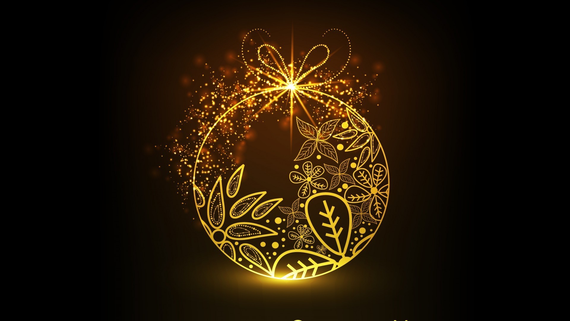 новый год рождество яркий дизайн украшения рабочего стола иллюстрация зима аннотация золото праздник светит