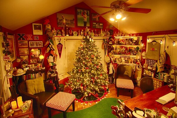 Studio pour une séance photo toute la famille pour Noël