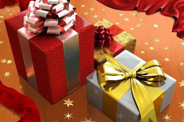 Gráficos regalos de Navidad para tres