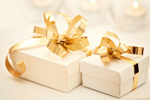 A snapshot of white gifts for Christmas