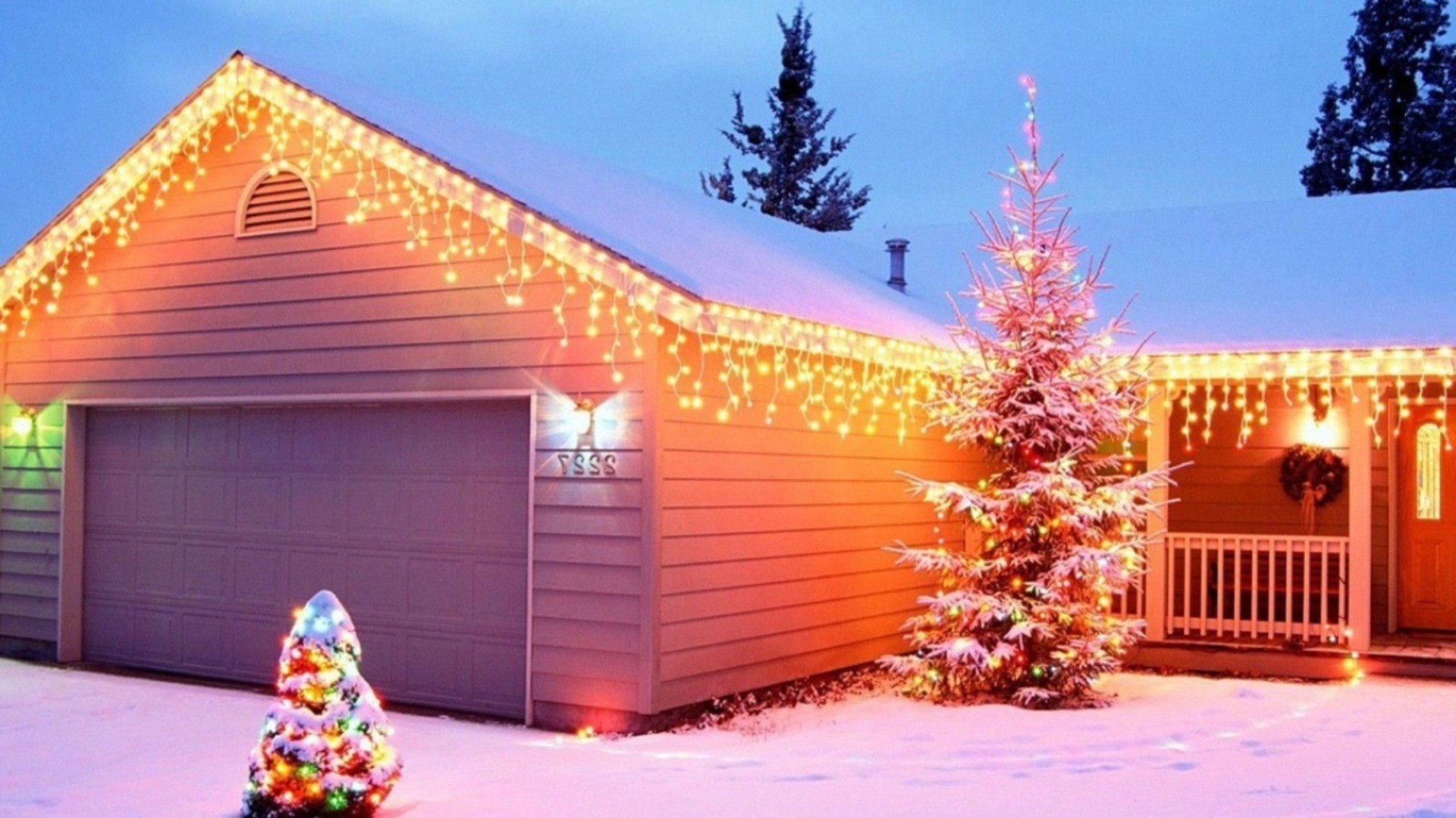 neujahr im freien architektur holz haus traditionell reisen winter baum weihnachten schnee