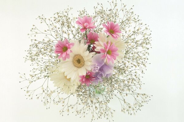 A gorgeous bouquet of the most delicate flowers