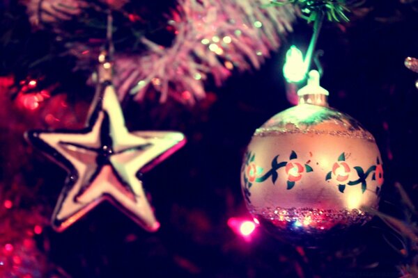 Two Christmas pears on the Christmas tree