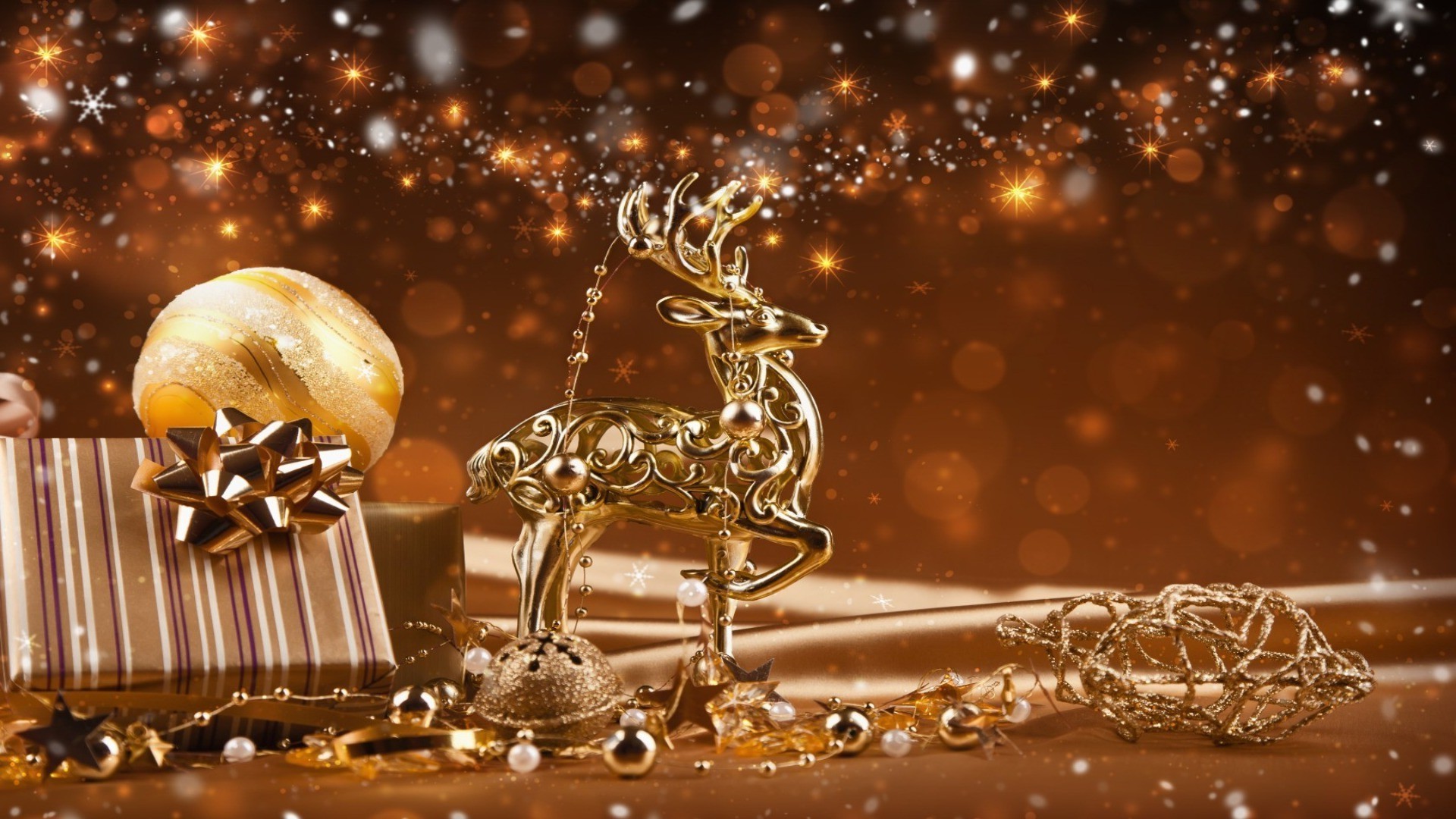 новый год рождество золото праздник украшения пить рабочего стола ева светит подарок зима нить роскошные