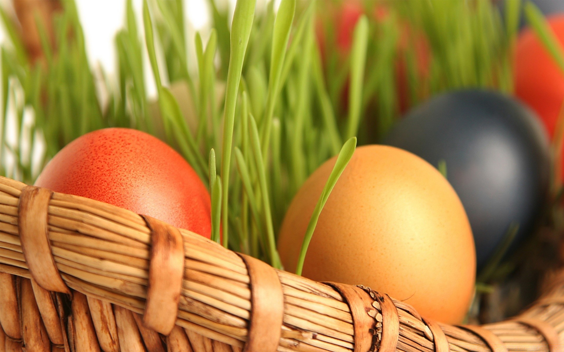 ostern ei korb natur essen huhn geflochtene holz traditionelle gras nest rustikal kochen aus holz gesundheit stillleben essen