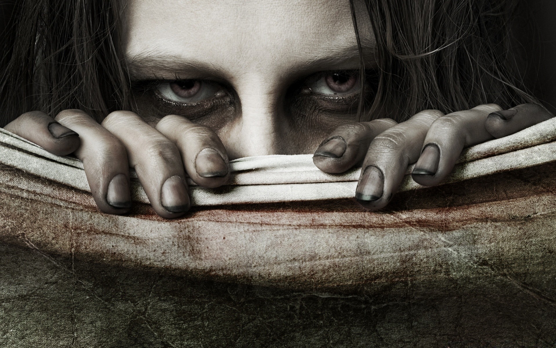 halloween portrait adult face girl woman one sadness beautiful young dark fear model person hand desktop human despair