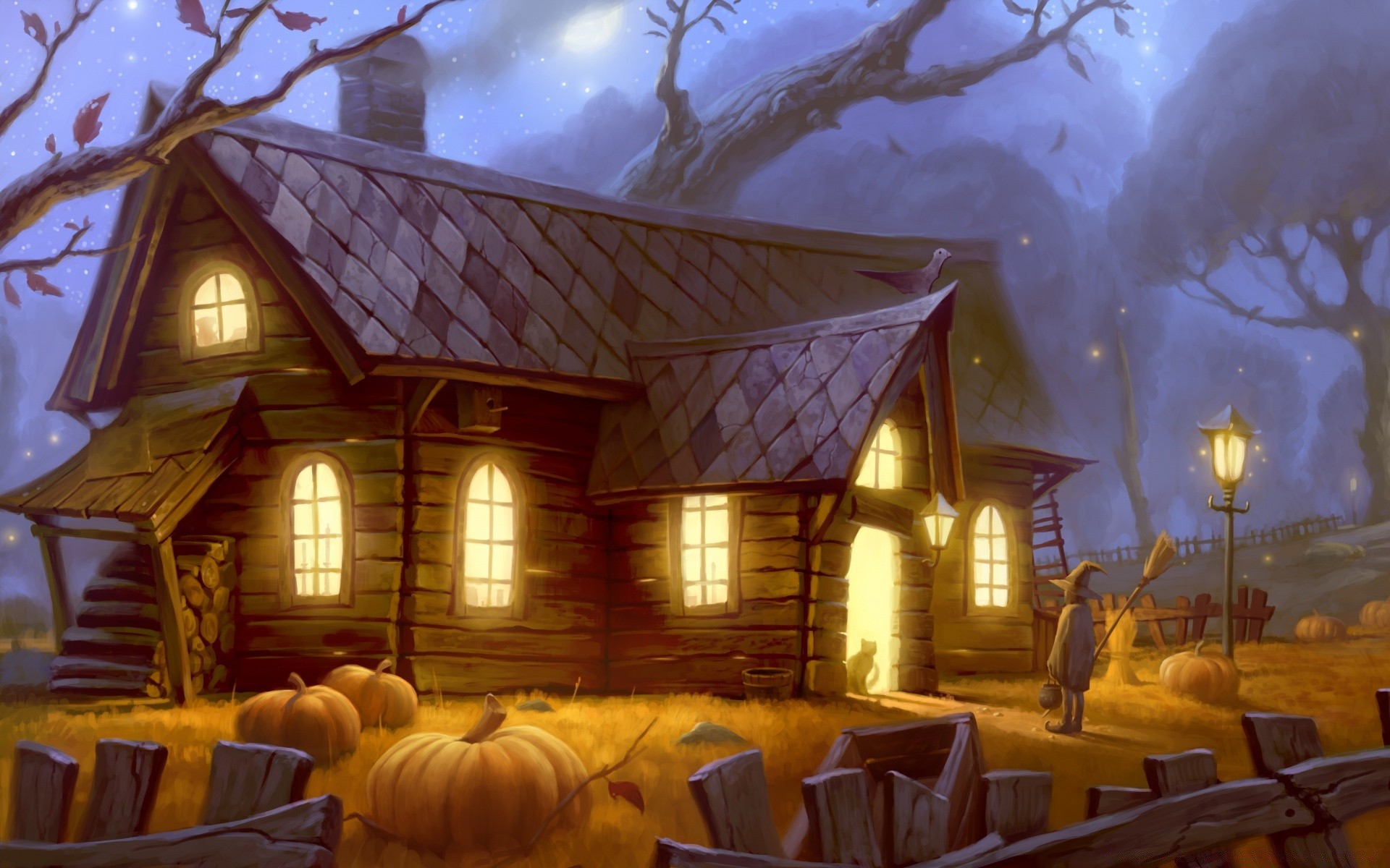 halloween seat home furniture room indoors wood house table chair light architecture window lamp travel