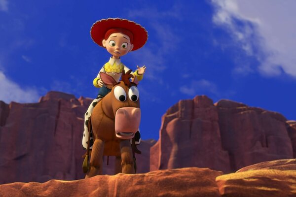 Toy Story girl sur un cheval