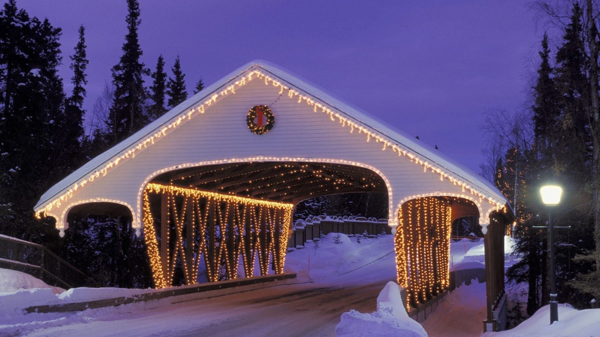 año nuevo viajes nieve al aire libre invierno cielo arquitectura puente noche luz luz del día