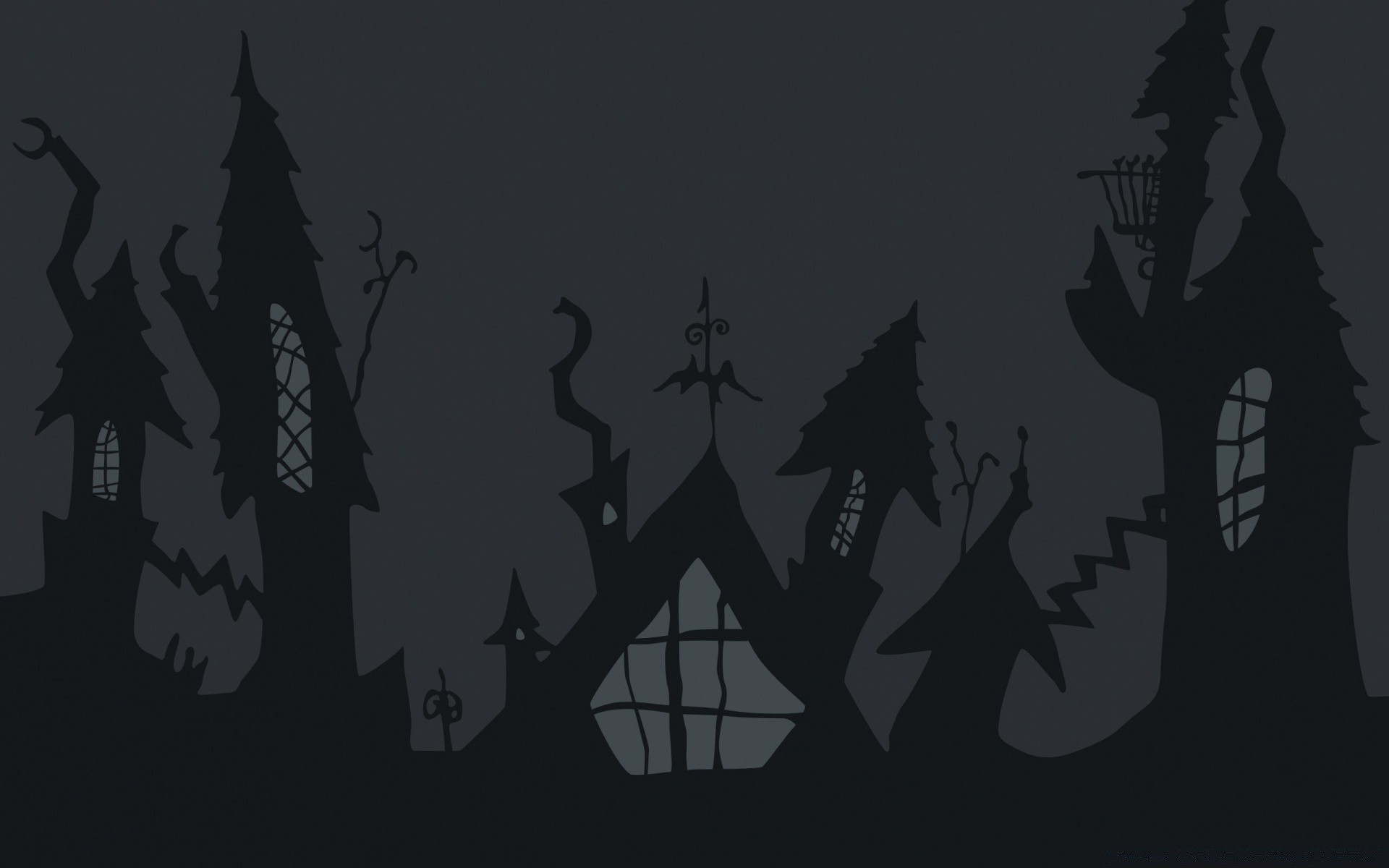 halloween silhouette mond dunkel desktop vektor illustration gruselig gruselig