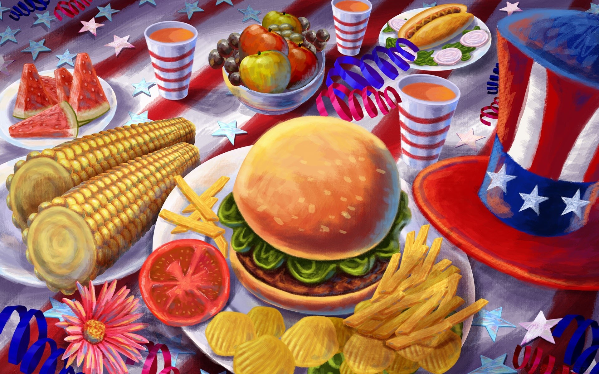 dia da independência comida tabela fogão tradicional comida desktop refresco