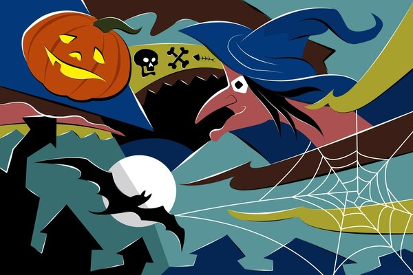 Ilustración de Halloween en el Escritorio