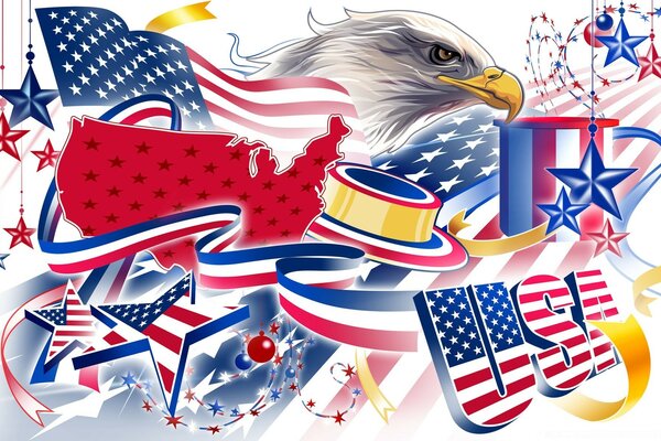 Patriotic symbols of the USA