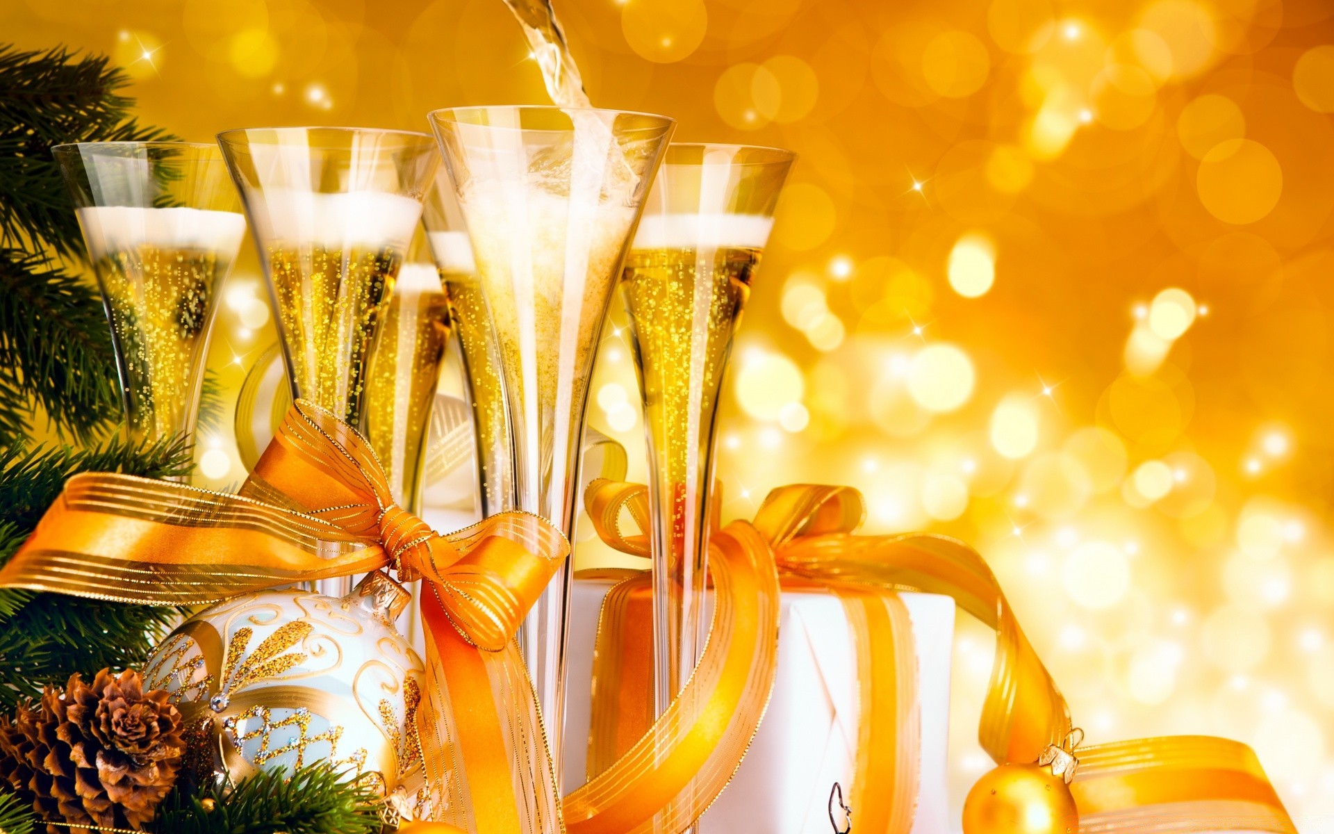 nuovo anno vetro champagne oro natale vacanza decorazione partito bere filo