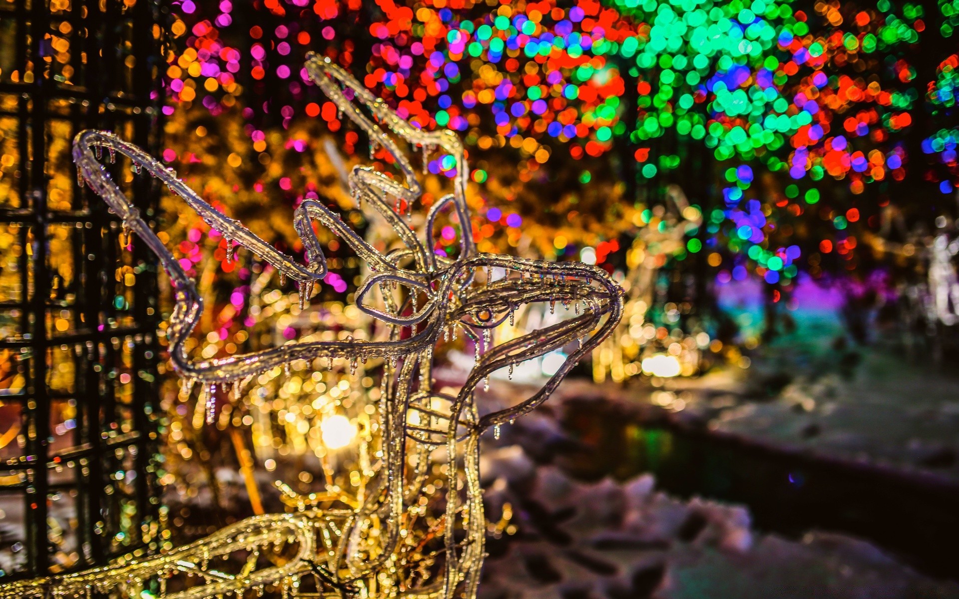 año nuevo luz color desenfoque vacaciones navidad oro