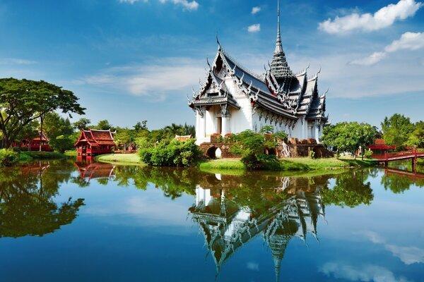 Beautiful mansion on the lake shore