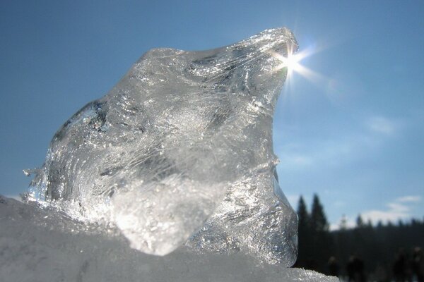 La lumière glacée du soleil chaud