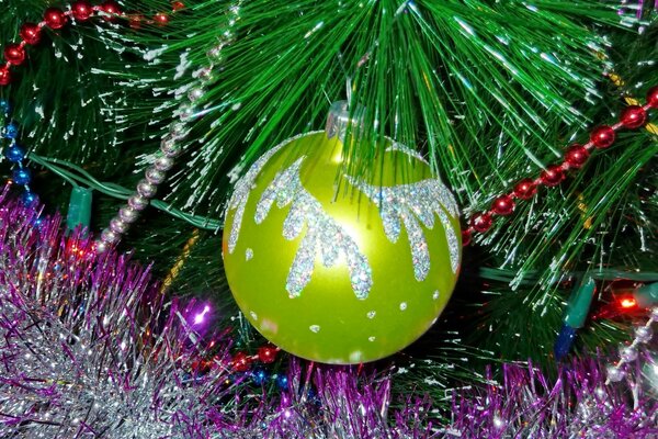 Festive mood with decoration on the Christmas tree