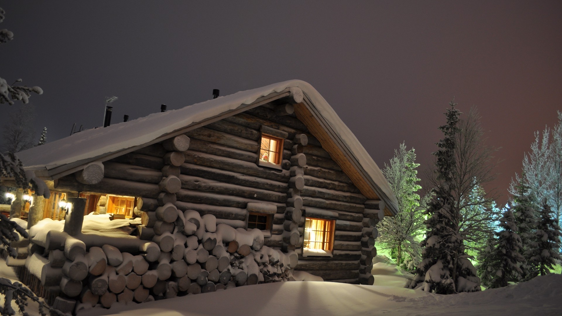 winter home house building light wood architecture landscape travel window bungalow cabin outdoors family