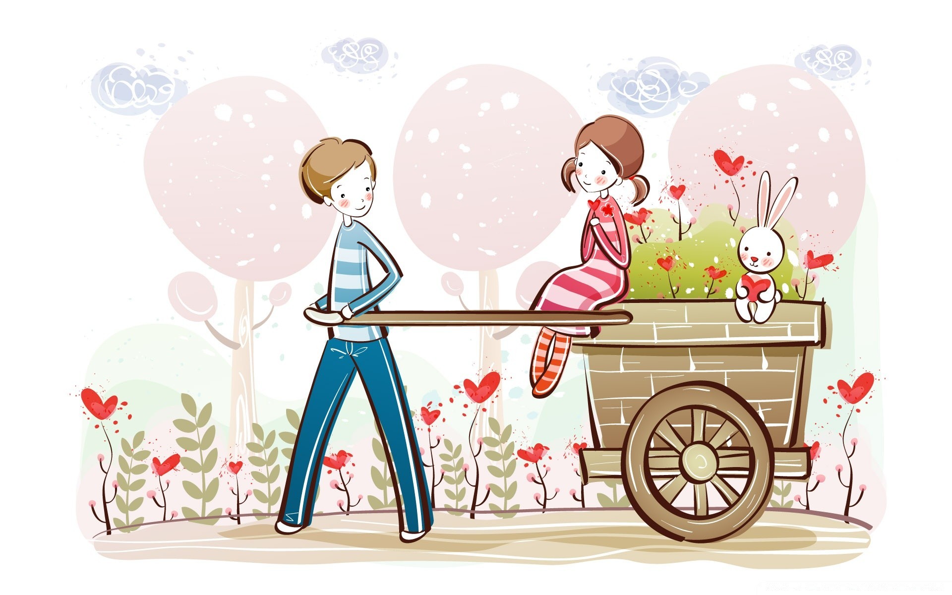 valentinstag illustration vektor skizze kind liebe blume