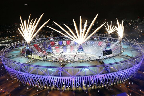 Festive fireworks during football