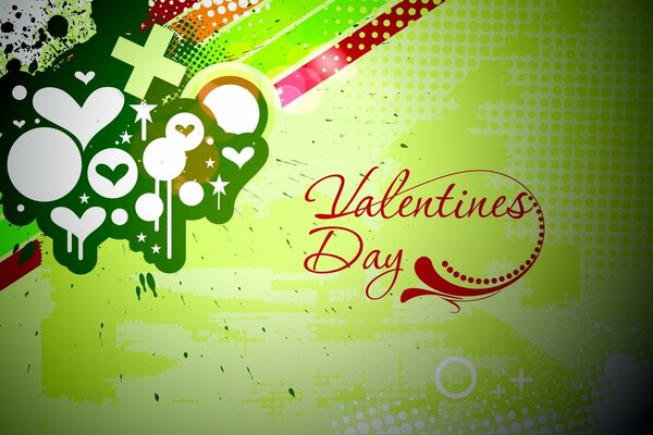 Valentine s Day in green tones