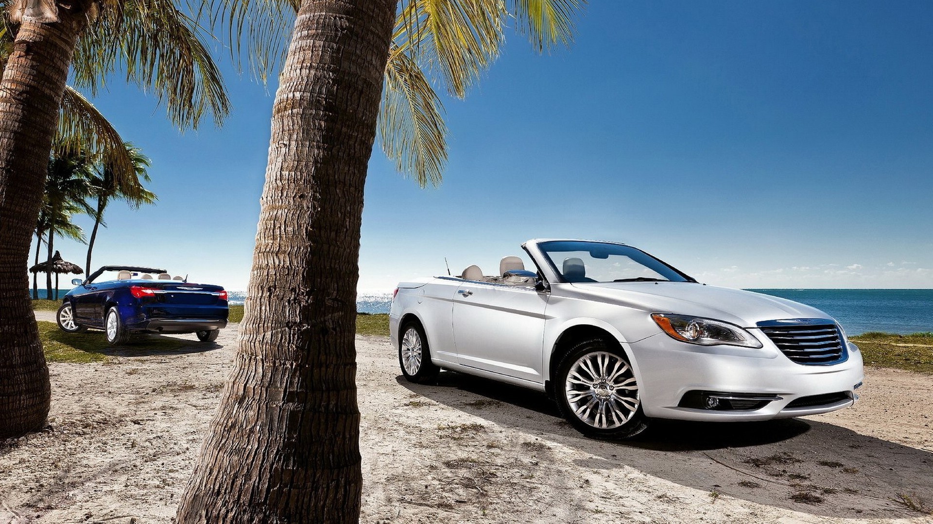 cars car vehicle beach travel tropical exotic transportation system ocean palm sand vacation summer sky outdoors