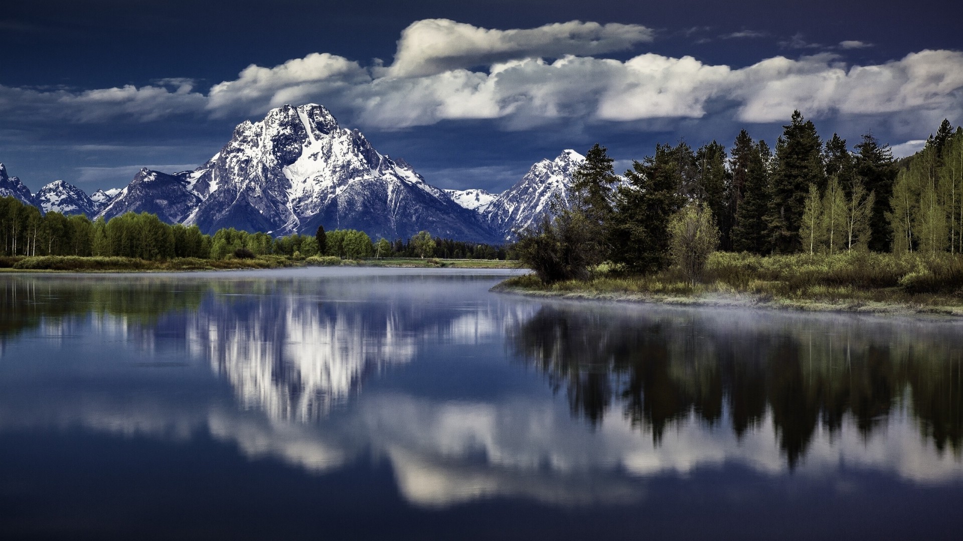 montagnes lac réflexion neige montagnes eau paysage aube nature bois scénique ciel majestueux