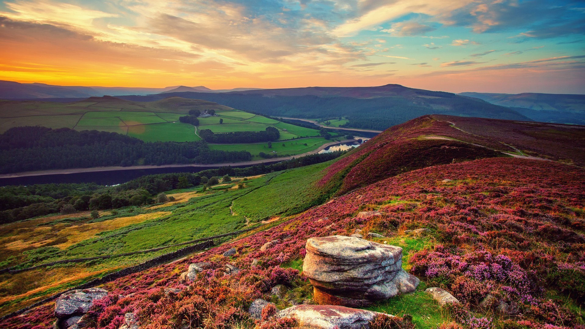 the sunset and sunrise landscape nature sky outdoors mountain travel sunset scenic grass countryside field hill rural dawn hayfield scenery fall evening