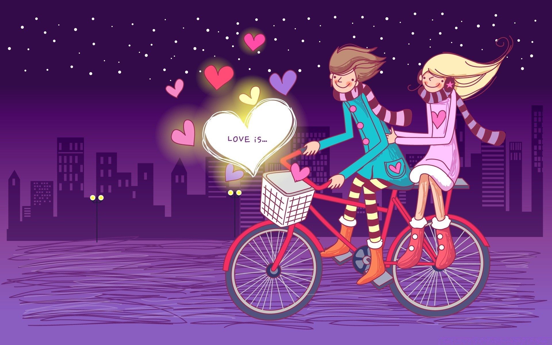 día de san valentín ruedas ilustración bicicleta diversión vector hombre mujer