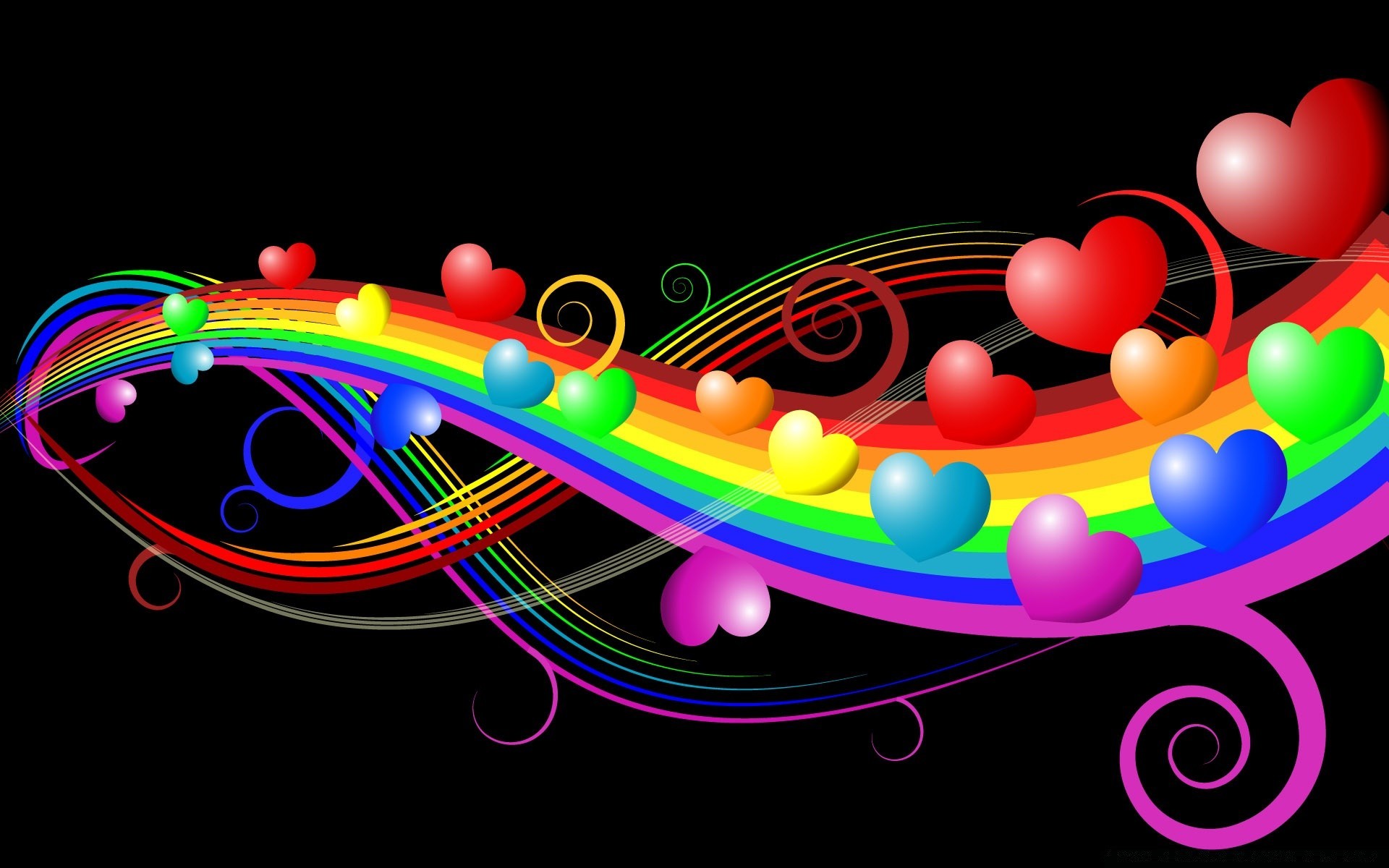 valentinstag desktop abstrakt design illustration farbe hell dekoration regenbogen element form tapete grafik