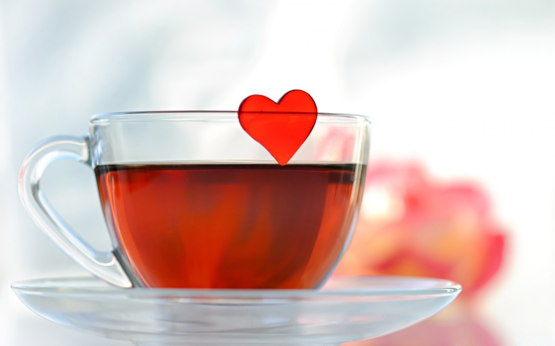 saint valentin boire thé tasse chaud verre tasse petit déjeuner aube